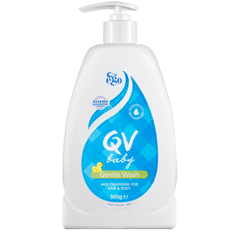 QV Baby二合一沐浴洗发露(大黄鸭)Ego QV意高婴儿沐浴露洗发2合1宝宝洗护婴幼儿童沐浴液500g