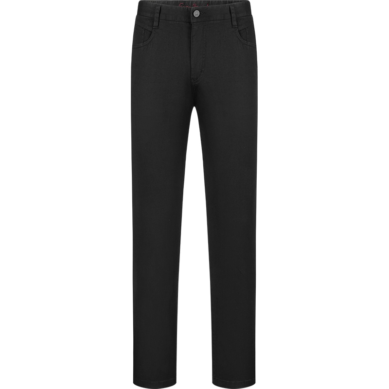 柒牌男装长裤21春夏季休闲百搭青年直筒裤男士纯色修身弹力牛仔裤