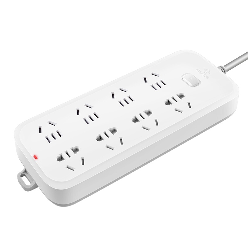公牛 插座/插线板/插排排插接线板拖线板防触电多功能3米5米电源加长插座多孔8孔10插孔位延长线插排 八孔位5米 B50