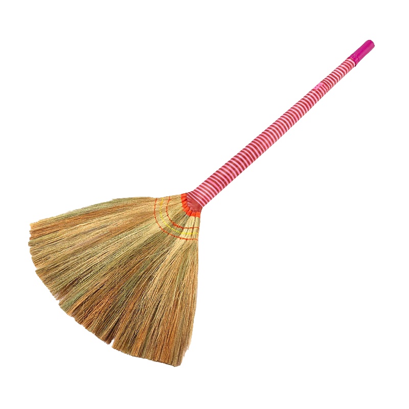 冰禹 BY-275 手工芒草扫帚 植物芒草扫把 学校商超清洁芒花笤帚 清洁扫帚 间色彩柄芒草扫帚