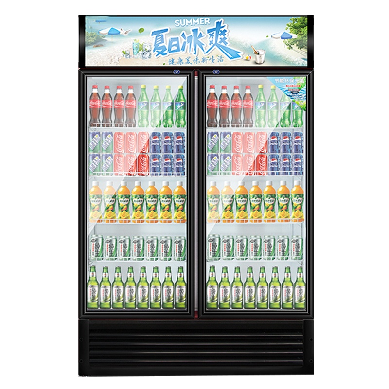 饮料啤酒展示柜冷藏冰柜妖怪商用冰箱冷柜立式保鲜柜玻璃门立柜冷藏柜_运费到付-上机单门白488L风直冷