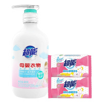 480g超能母婴衣物洗护精华液+120g*2块超能婴幼儿专用洗衣皂