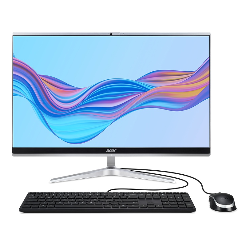 宏碁(acer)蜂鸟C24 23.8英寸一体机电脑轻薄美型精致高性能娱乐家用商务高效学习办公一体机台式电脑(11代酷睿i3-1115G4 8G 512GSSD 集显 IPS全高清)