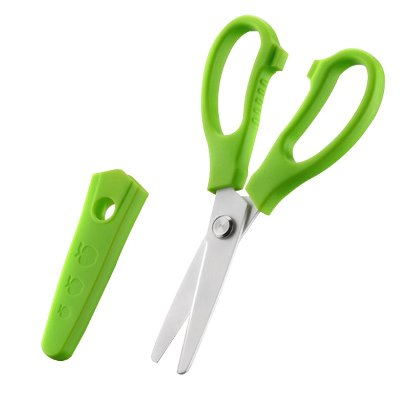 开优米陶瓷辅食剪 婴儿宝宝食物研磨器 儿童辅食工具辅食剪刀绿色