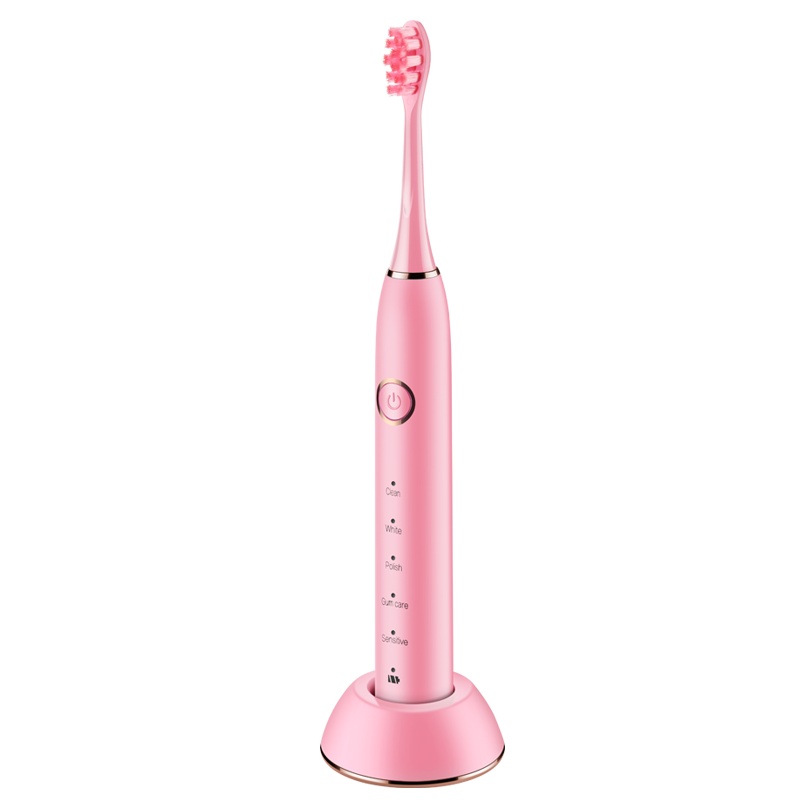 金正(NiNTAUS)声波电动牙刷粉色 IPX7级防水 杜邦刷毛 五大智能模式智能压力感应感应式充电智能换区JZ-X5B