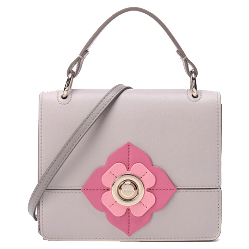 [直营]FURLA芙拉2018新款 欧美时尚 花瓣锁 女士 皮革 单肩 手提包 女