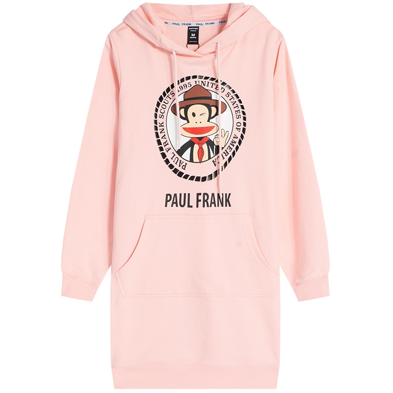 Paul Frank/大嘴猴[商场同款]春春秋季外套女中长款韩版上衣