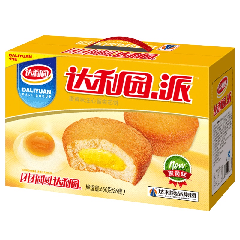 达利园 糕点 面包 零食 蛋黄注心派650g(注心派)