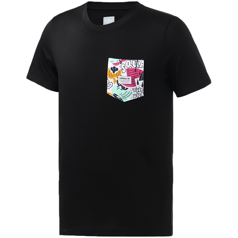 adidas阿迪达斯三叶草男装运动休闲圆领短袖T恤DU8340