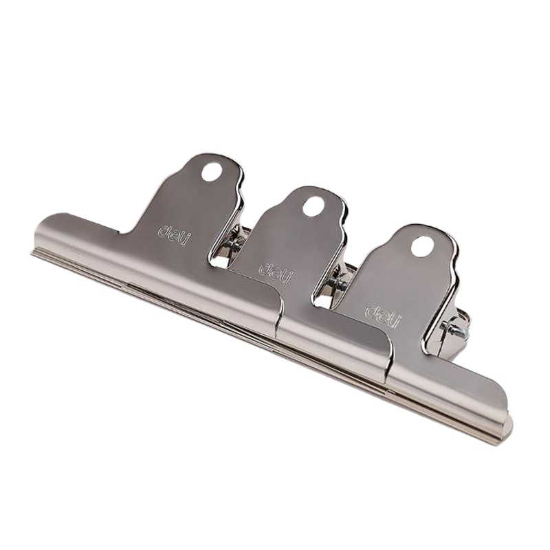 得力9533-3山形铁票夹 76mm袋装 24只装