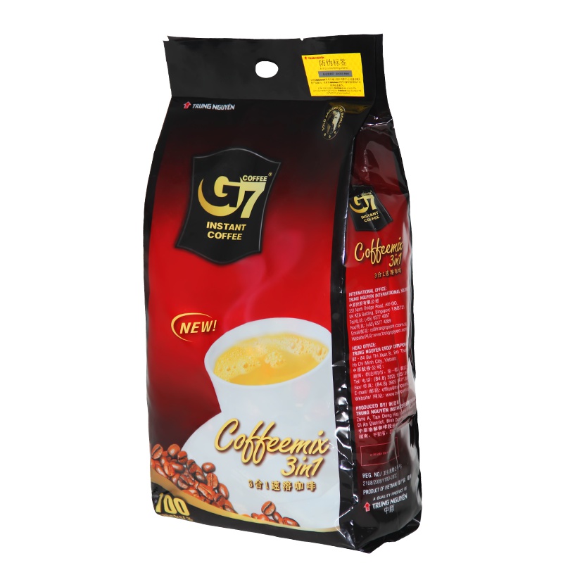 新货越南原装进口中原g7咖啡原味三合一速溶咖啡粉100条1600g袋装