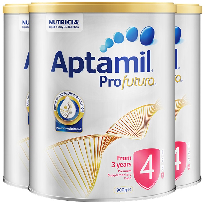 新版澳洲白金版爱他美Aptamil 儿童配方奶粉4段 900克/罐 三周岁及以上 3罐装