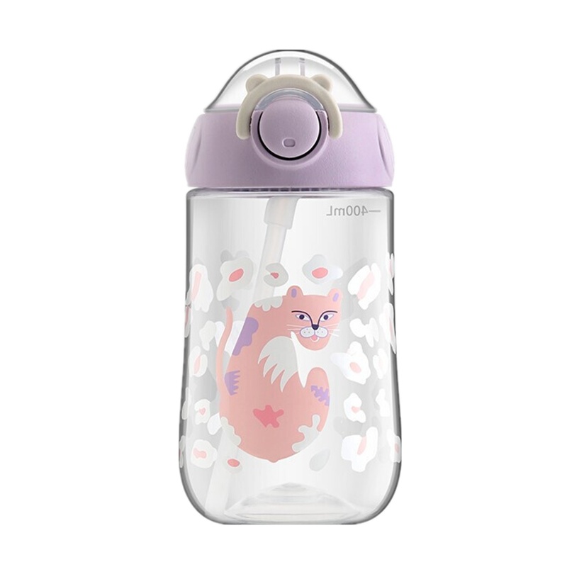 杯具熊花豹儿童水杯幼儿园宝宝防漏吸管杯儿童防摔鸭嘴杯学饮杯 BEDDYBEAR手提