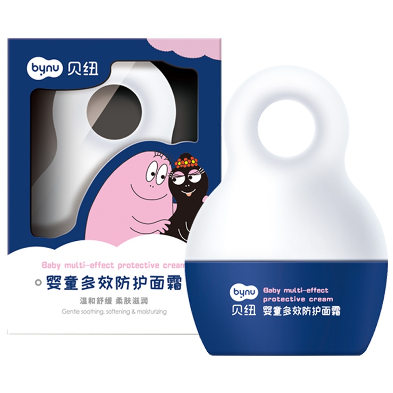 贝纽BYNU 巴巴爸爸 宝宝多效防护面霜25g 橄榄魔晶多效婴童面霜 婴儿护肤霜一抹水润舒缓湿痒修护霜面部锁水保湿霜