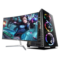 宁美国度 i5 9400F/i7 8700/1660 6G/ 24/27英寸 曲面屏 DIY水冷组装机吃鸡游戏台式电脑