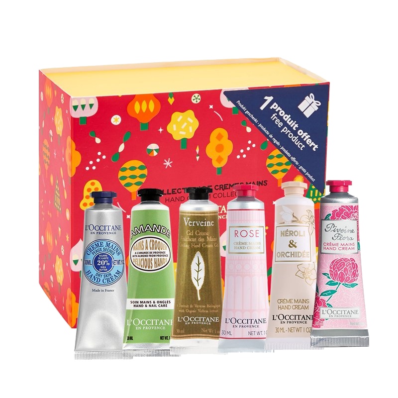L’OCCITANE 欧舒丹 圣诞护手霜套盒 30ml*6(乳木果+马鞭草+芍药牡丹+玫瑰+杏仁+兰花)
