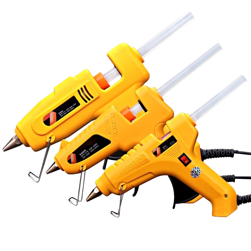 规格[80w胶枪送15根胶棒]热熔胶枪家用手工热溶胶水抢热融玻璃塑料胶枪胶棒胶条