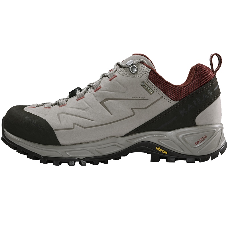 凯乐石登山徒步鞋 女低帮GTX防水抓地V底牛皮革徒步鞋(光芒2.0)