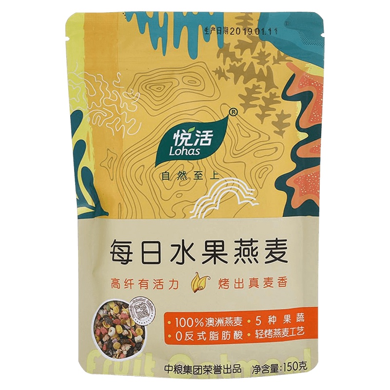 [可干吃 可冲泡]中粮悦活 每日水果燕麦150g