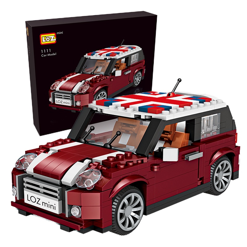 俐智(Loz)积木 小颗粒拼装玩具汽车模型 宝马迷你MINI COOPER 玩具积木 1111/Mini汽车492PCS