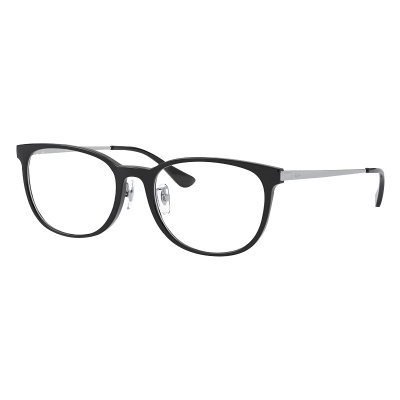 RayBan雷朋2020春季光学镜架男女款潮流休闲近视镜框0RX7179D 2000黑色镜框尺寸54