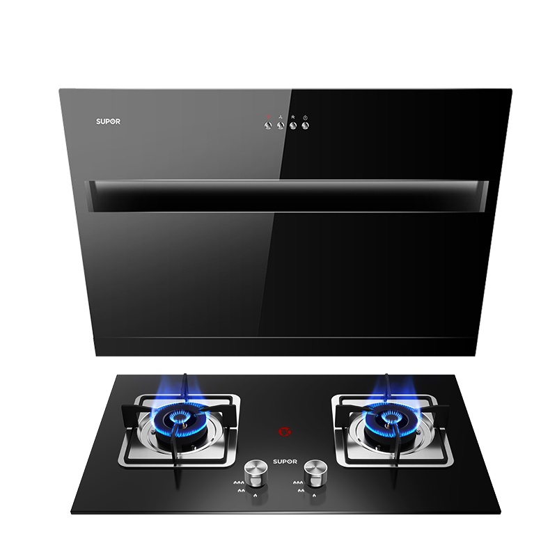 苏泊尔(SUPOR) J515+P20抽吸油烟机燃气灶套装 油烟机套餐 侧吸式吸油烟机套装按键式14.5立方(液化气)