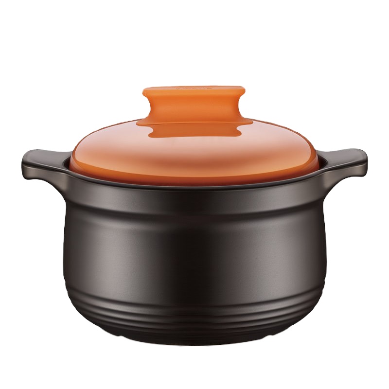 苏泊尔(SUPOR)砂锅 TB45H1 煲汤锅陶瓷煲仔饭沙锅炖锅家用汤煲养生石锅拌饭 明火燃气灶适用 4.5L活力橙
