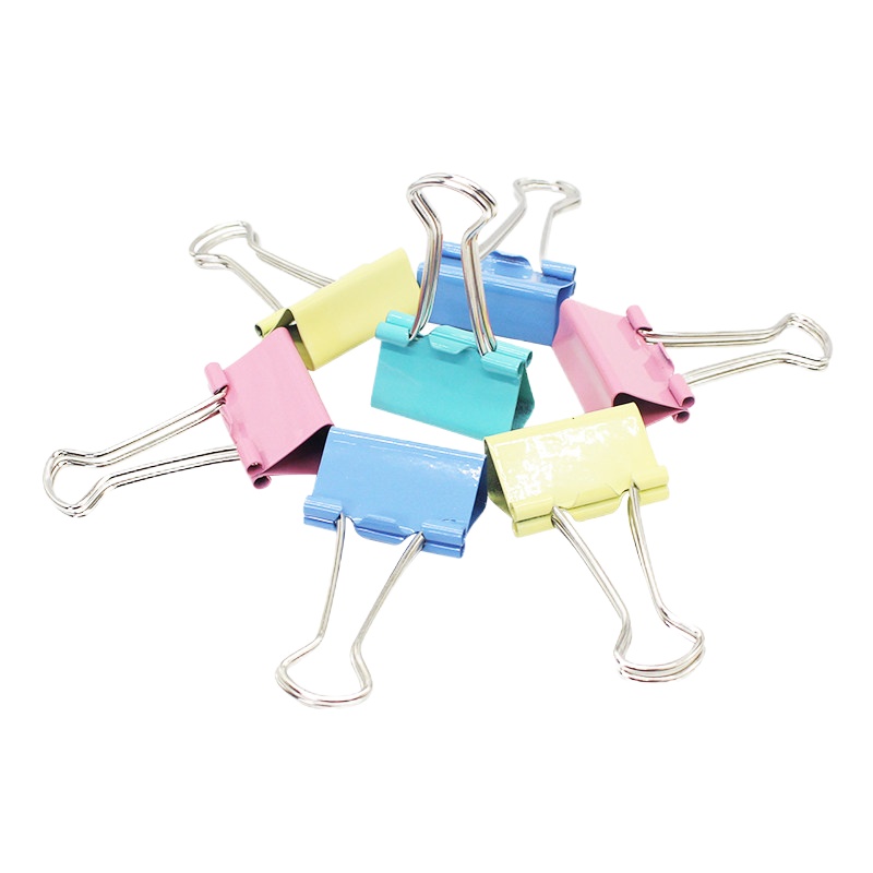 安兴 悠米50mm彩色大中小号长尾夹燕尾夹票据夹资料试卷票夹凤尾夹