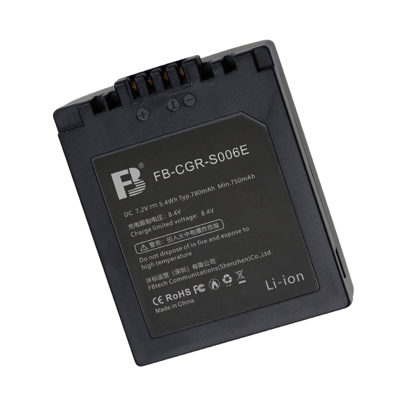 FB沣标S006E电池适用松下FZ7 FZ8 FZ18 FZ28 FZ30 数码相机电池
