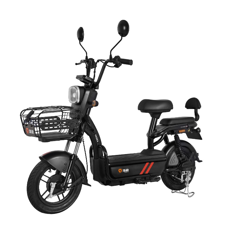 雅迪(yadea)新款轻途电动车48V豪华轻电摩时尚代步轻便电瓶车男女通用超长续航助力车 黑色