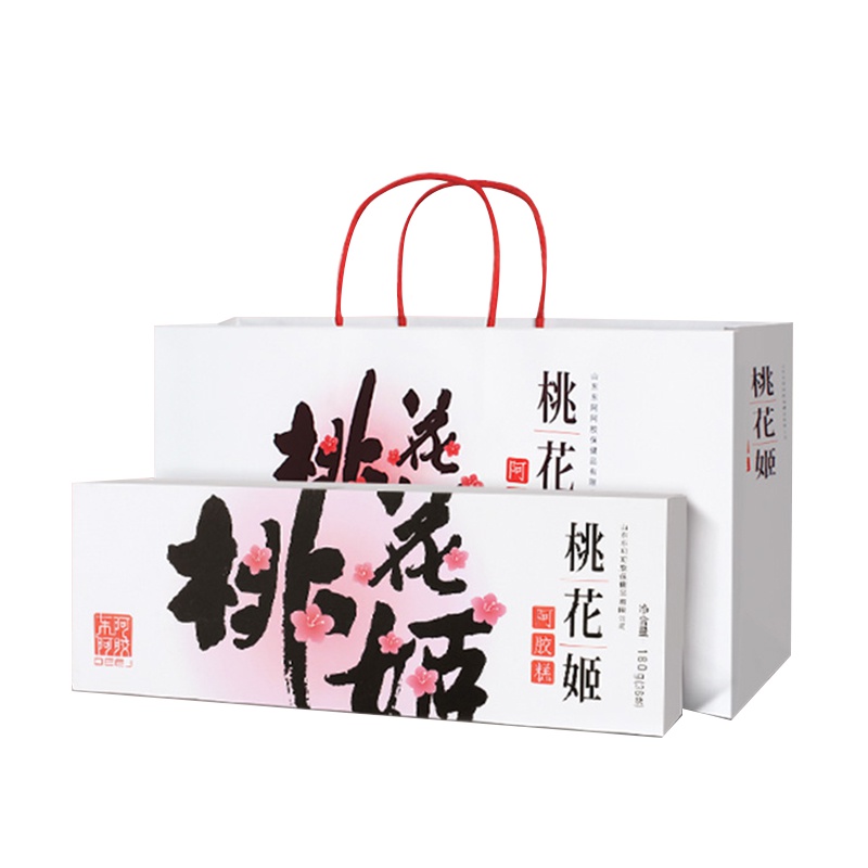 [加赠75g]东阿阿胶 桃花姬阿胶糕180g/盒(内含36块)礼盒装即食阿胶糕固元膏