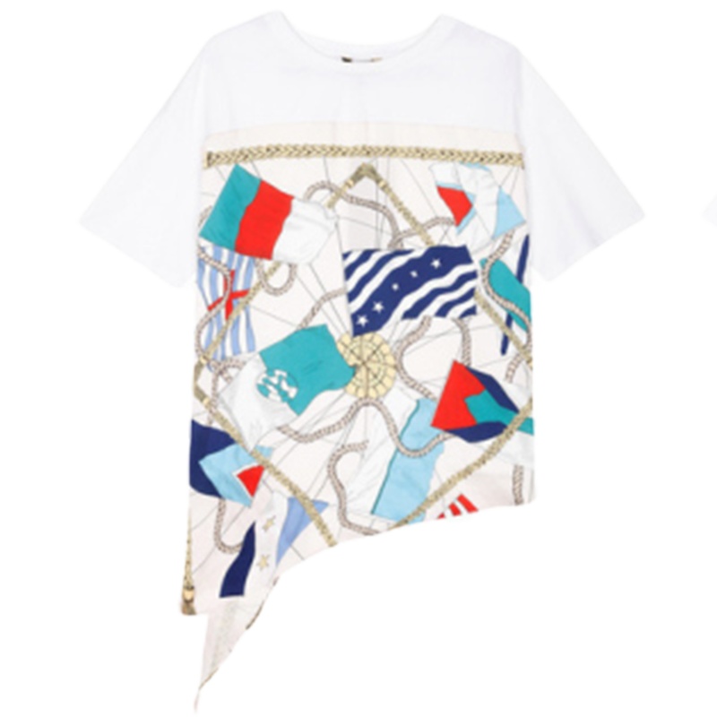 【专柜同款】拉夏贝尔网红T恤女短袖ins潮宽松2020新款夏季学生复古白色圆领绑带气质显瘦潮30092499