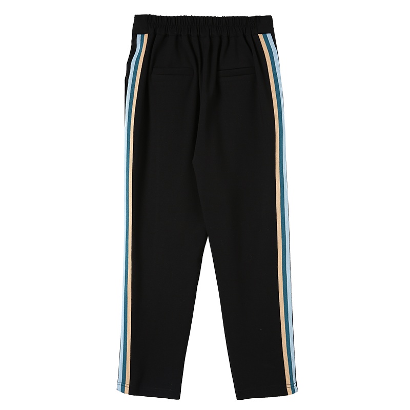 云上生活春秋装简约文艺韩版长款条纹百搭女式休闲裤