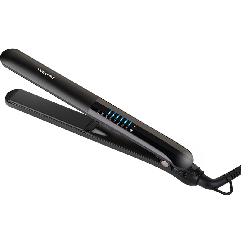 月立(YUELI)滑屏美发器HS-520BK滑屏触控支持负 离子陶瓷电夹板内扣护发直板夹干湿两用直发器智能触屏