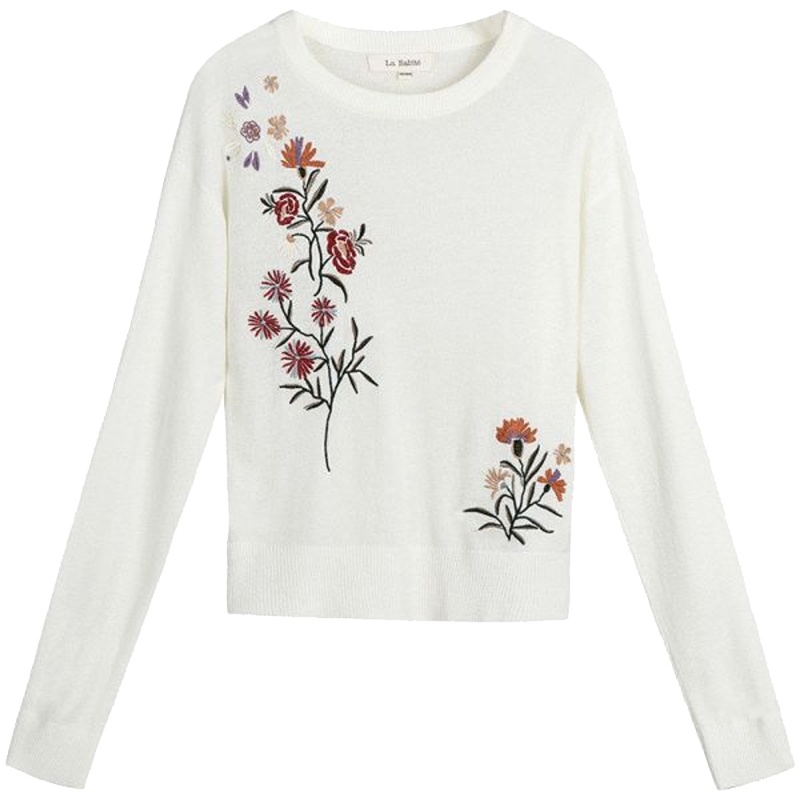 拉贝缇针织衫薄秋季女装款宽松短款长袖毛衣套头打底女士60005830