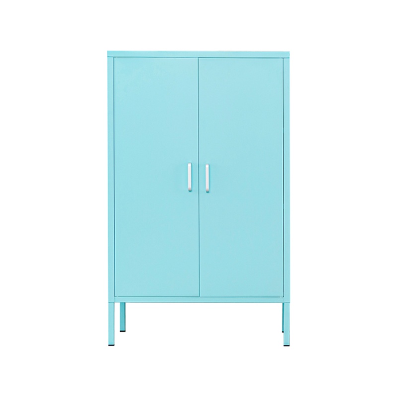 星岛家用钢制餐边柜北欧简约客厅储物柜卧室置物收纳柜矮柜铁皮高脚柜蓝色铁门款