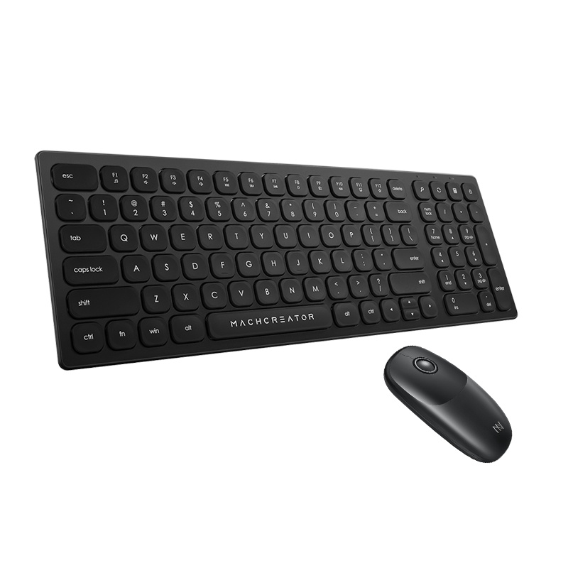 競机械师MACHENIKE创物者CK1无线键盘鼠标套装超薄静音台式电脑笔记本外接键鼠便携办公长待机女生非机械键盘(黑色)