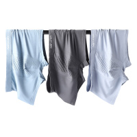 南极人(NanJiren)3条装男士内裤石墨烯抗菌四角裤夏季薄款冰丝透气莫代尔舒适平角裤头