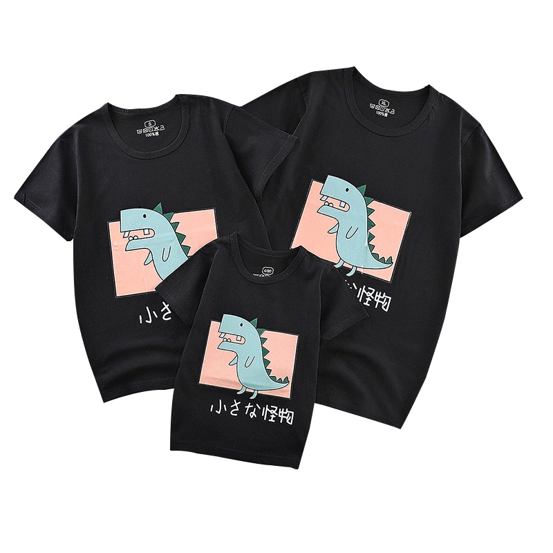 【亲子装】2020夏季新款纯棉母女装父子家庭一家三口情侣短袖T恤