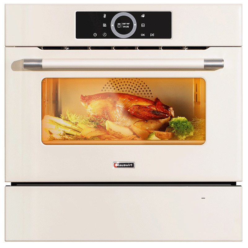 海氏 (Hauswirt)60L嵌入式蒸烤蒸汽式微电脑式低温发酵电烤箱 高端家用镶嵌式蒸箱MT55