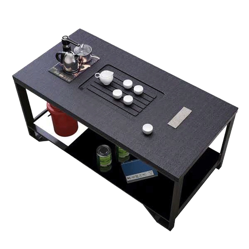 鑫金虎 办公家具火烧石功夫茶几简约会客区泡茶桌接待茶台办公室泡茶桌全自动上水器