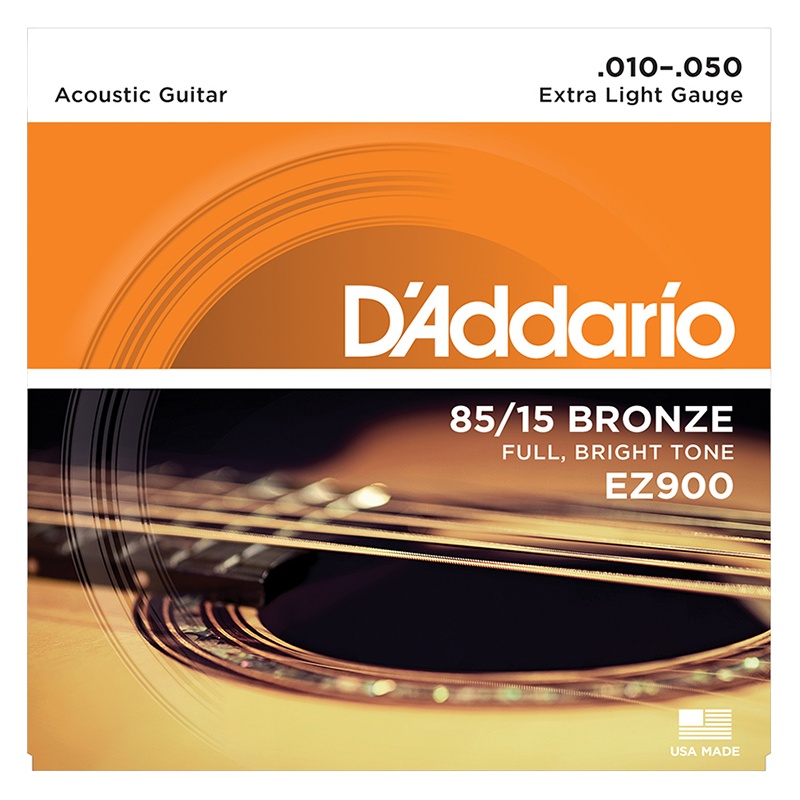 达达里奥(D'Addario)EZ900 )美国原装进口民谣吉他弦套弦琴弦 EZ900(10-50黄铜)