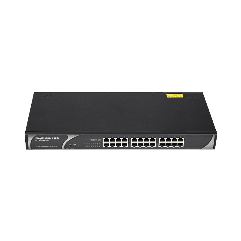 睿易 非网管监控交换机机架式企业级办公监控工程交换器家用宿舍监控 RG-NBS1824GC 24口千兆