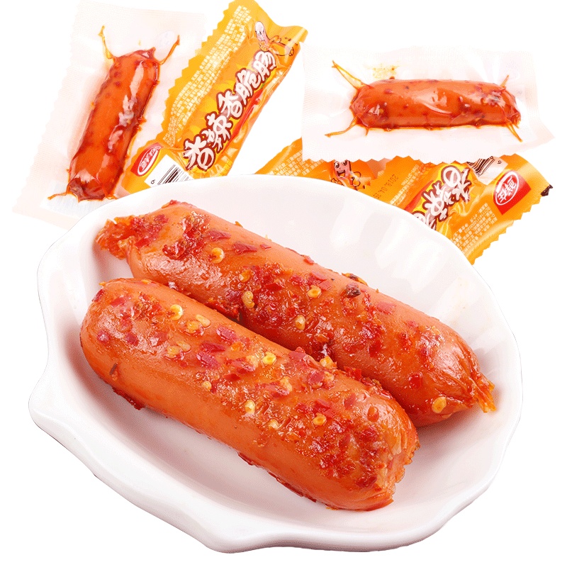 鲜在香辣热狗肠28g*1根食品零售小吃香脆火腿肠热狗肠