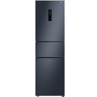 TCL冰箱家用三开门260升风冷无霜一级能效变频三门三温省电节能冰箱BCD-260TWEPZA50烟墨蓝