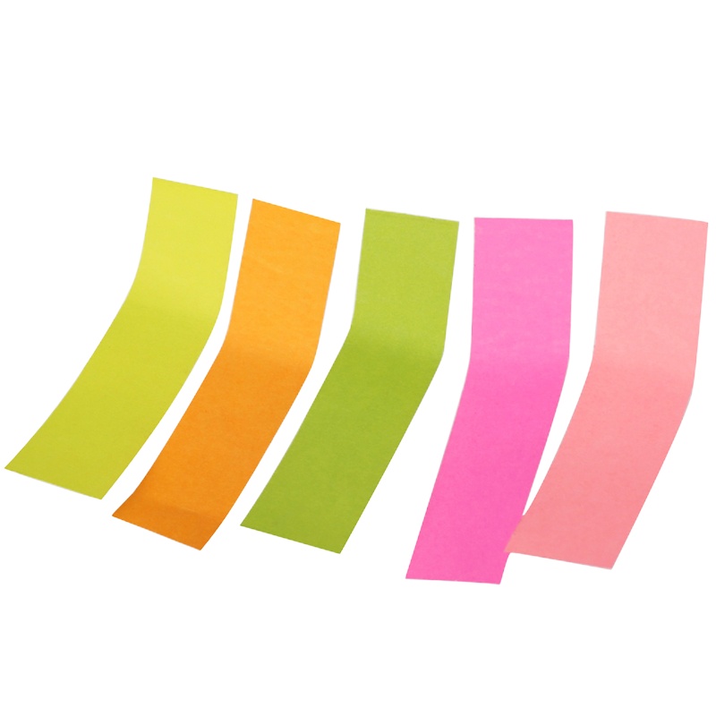 得力(deli)7154记事贴便利贴标签纸便签纸强黏性可反复粘撕 (50*15mm五格) 六包装