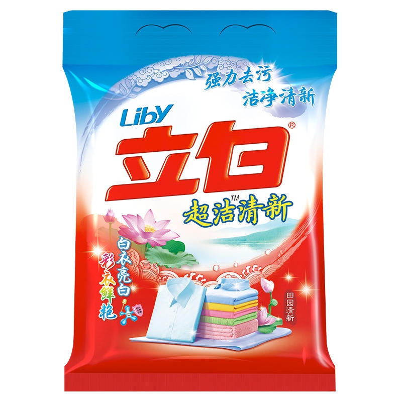 立白超洁清新洗衣粉(无磷)4kg(新旧包装随机发货)