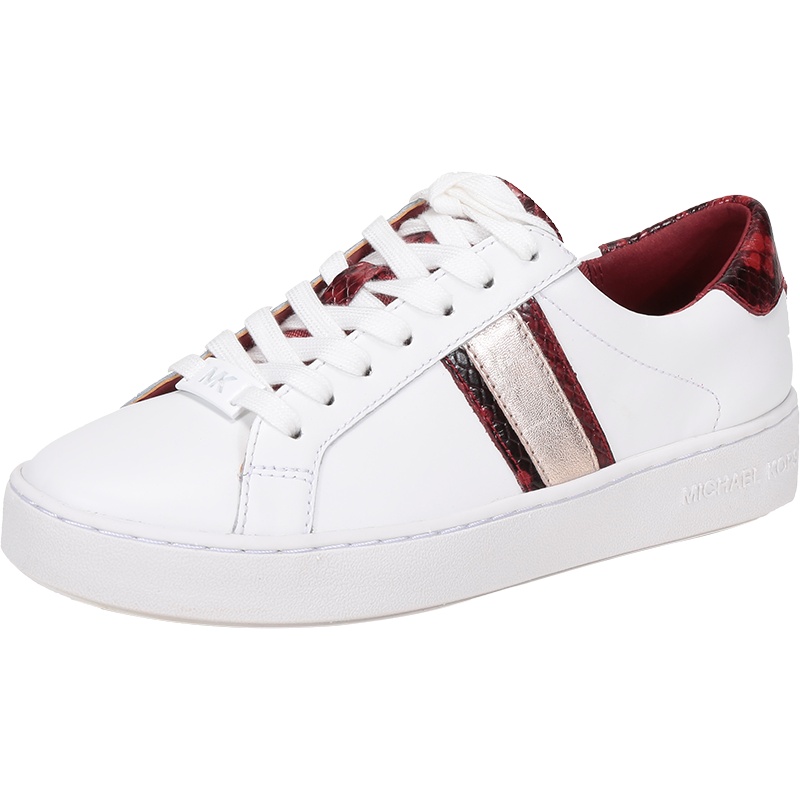 MICHAEL KORS 迈克·科尔斯 MK女鞋 女士 皮革系带休闲运动鞋小白鞋 43F0IRFP2L