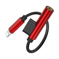 苹果7耳机转接头iphone7plus转接线二合一充电蓝色『Lightning+3.5mm』充电听歌☆高音质无杂音数据线