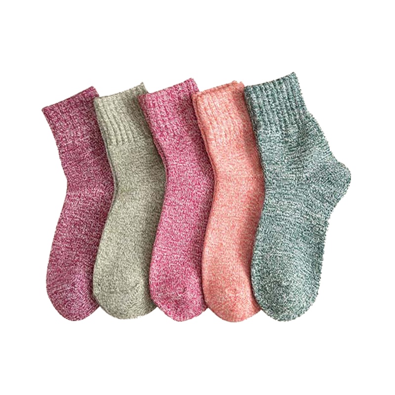 猫人2020秋冬款袜子女加厚保暖堆堆袜中筒羊毛袜冬天毛线袜百搭潮袜女